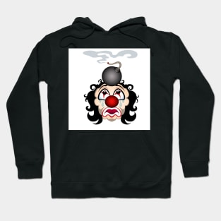 Sad clown with the lit bomb on his head. Hoodie